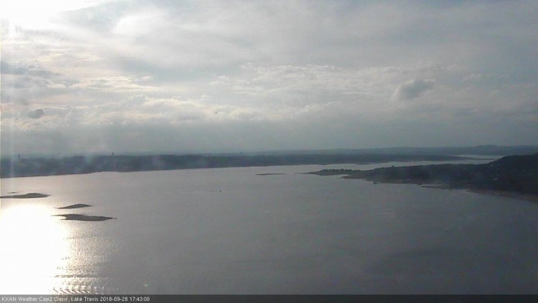 Lake Travis webcam, September 28, 2018 4:45 PM CT
