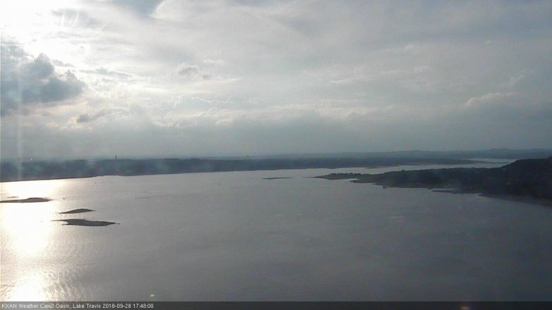 Lake Travis webcam, September 28, 2018 4:50 PM CT