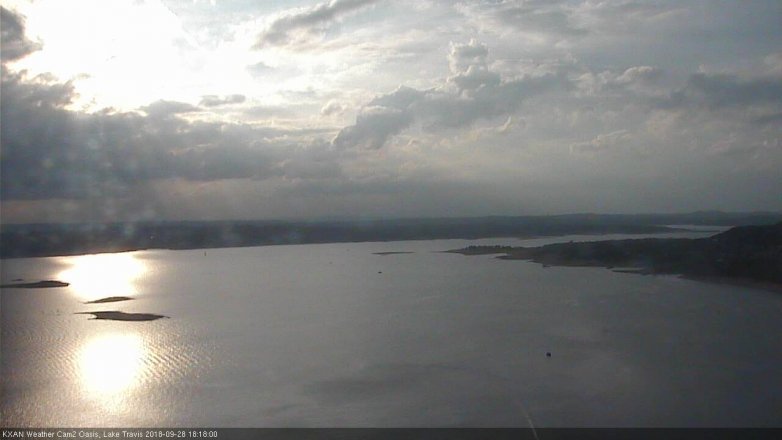Lake Travis webcam, September 28, 2018 5:20 PM CT
