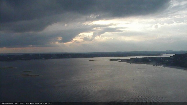 Lake Travis webcam, September 28, 2018 5:30 PM CT