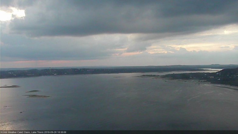 Lake Travis webcam, September 28, 2018 5:40 PM CT