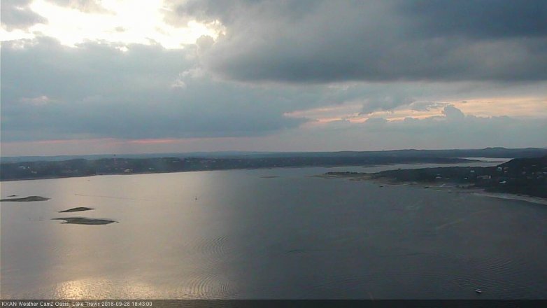 Lake Travis webcam, September 28, 2018 5:45 PM CT