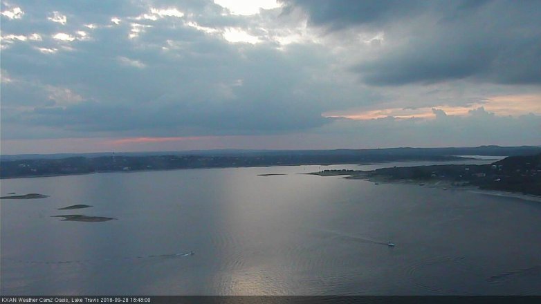 Lake Travis webcam, September 28, 2018 5:50 PM CT