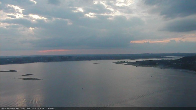 Lake Travis webcam, September 28, 2018 5:55 PM CT