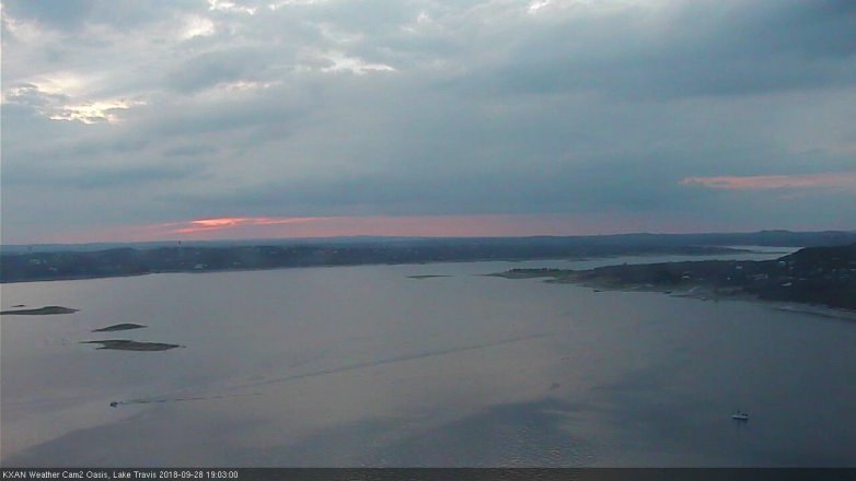 Lake Travis webcam, September 28, 2018 6:05 PM CT