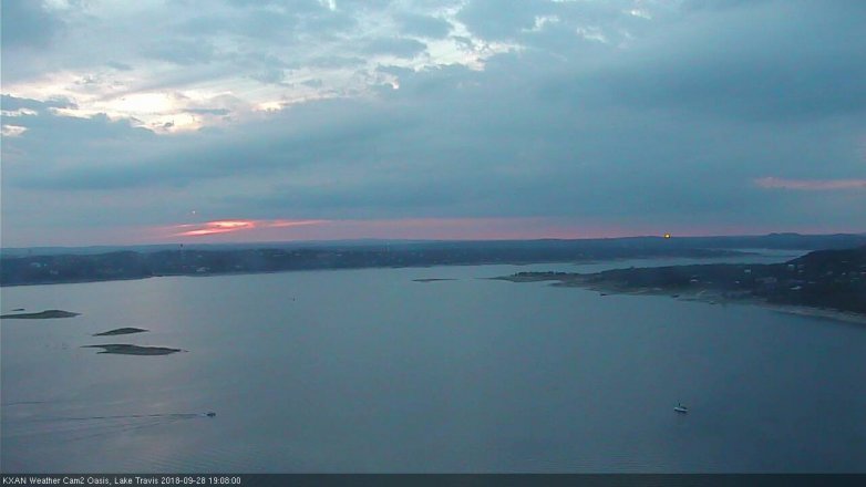 Lake Travis webcam, September 28, 2018 6:10 PM CT