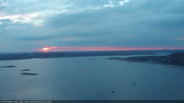 Lake Travis webcam, September 28, 2018 6:15 PM CT