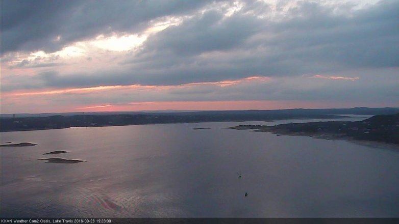 Lake Travis webcam, September 28, 2018 6:25 PM CT
