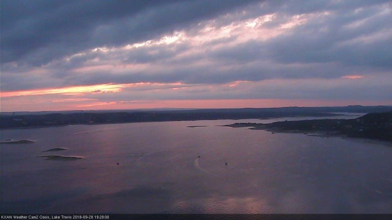 Lake Travis webcam, September 28, 2018 6:30 PM CT