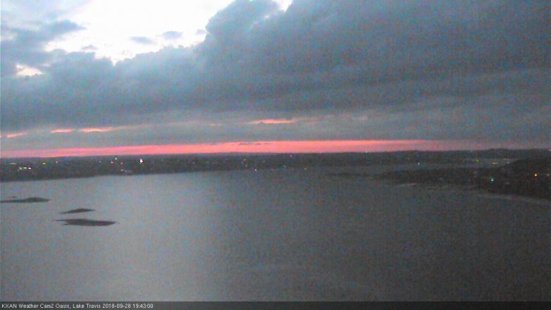 Lake Travis webcam, September 28, 2018 6:45 PM CT
