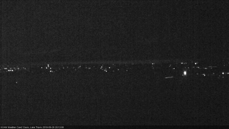 Lake Travis webcam, September 28, 2018 7:15 PM CT