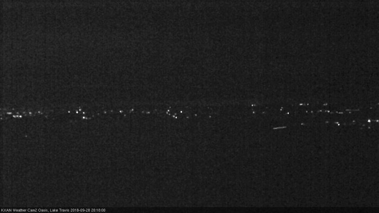 Lake Travis webcam, September 28, 2018 7:20 PM CT