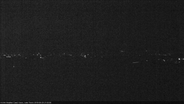 Lake Travis webcam, September 28, 2018 8:05 PM CT