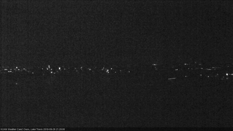 Lake Travis webcam, September 28, 2018 8:30 PM CT