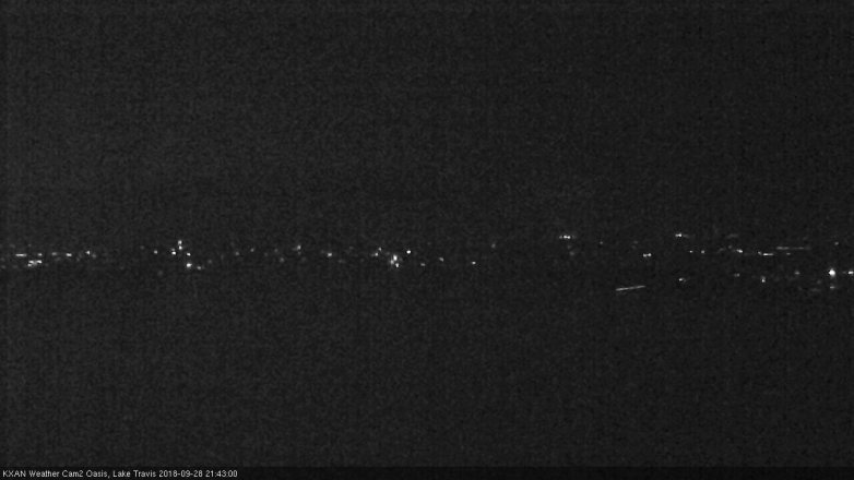 Lake Travis webcam, September 28, 2018 8:45 PM CT