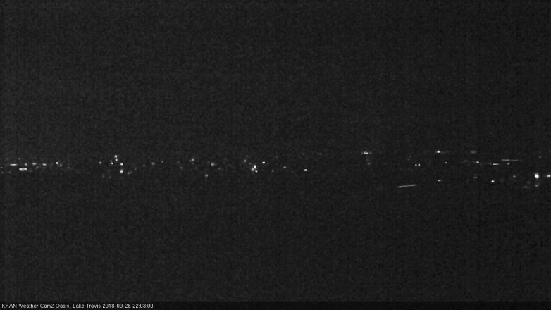 Lake Travis webcam, September 28, 2018 9:05 PM CT