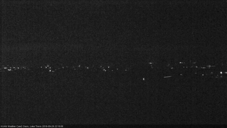 Lake Travis webcam, September 28, 2018 9:20 PM CT