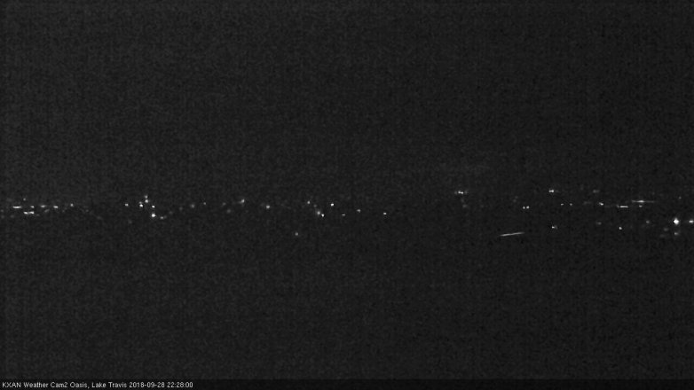 Lake Travis webcam, September 28, 2018 9:30 PM CT