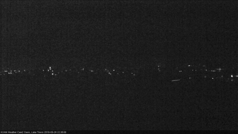 Lake Travis webcam, September 28, 2018 9:40 PM CT