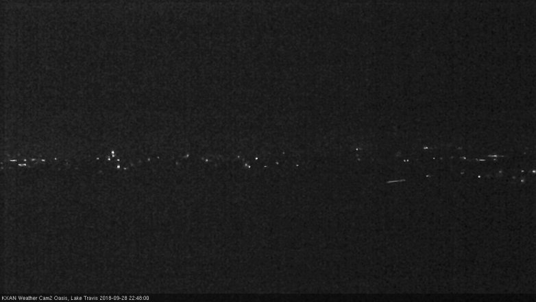 Lake Travis webcam, September 28, 2018 9:50 PM CT
