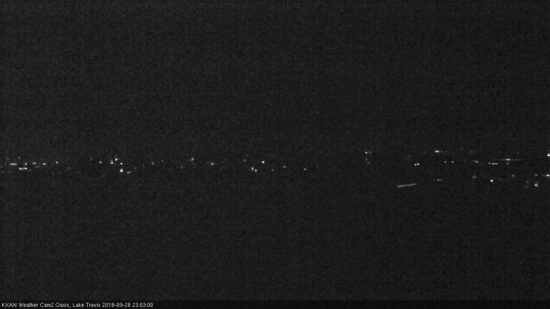 Lake Travis webcam, September 28, 2018 10:05 PM CT