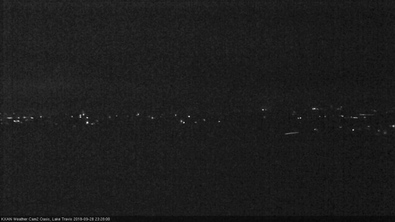 Lake Travis webcam, September 28, 2018 10:30 PM CT