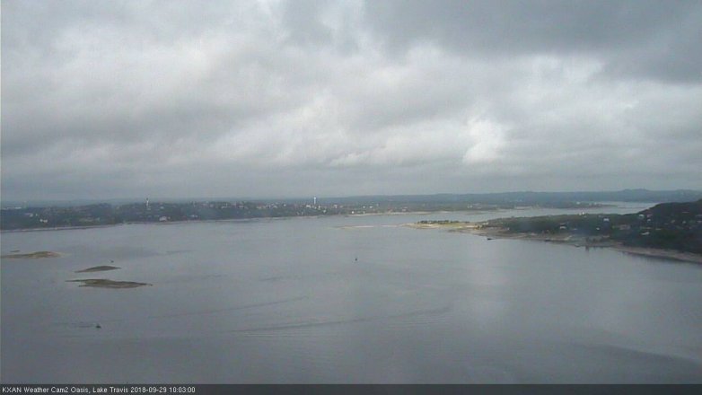 Lake Travis webcam, September 29, 2018 9:05 AM CT