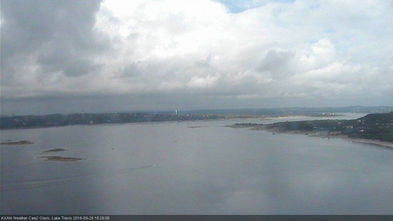 Lake Travis webcam, September 29, 2018 9:30 AM CT