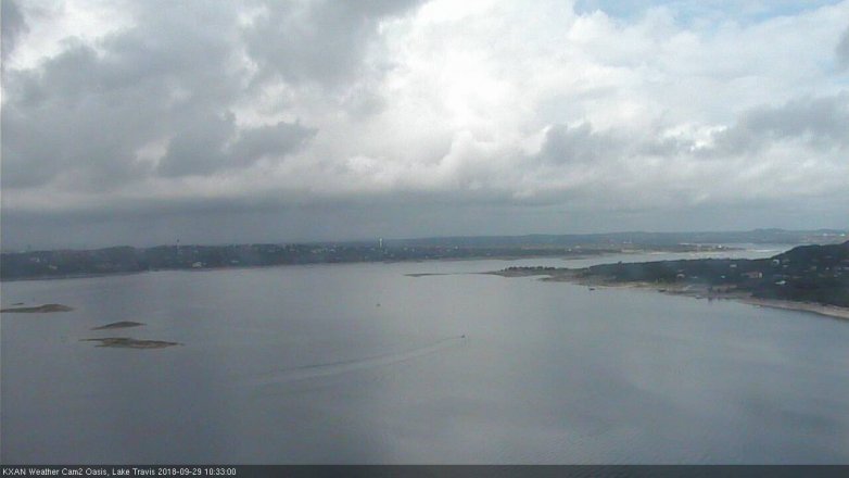 Lake Travis webcam, September 29, 2018 9:35 AM CT