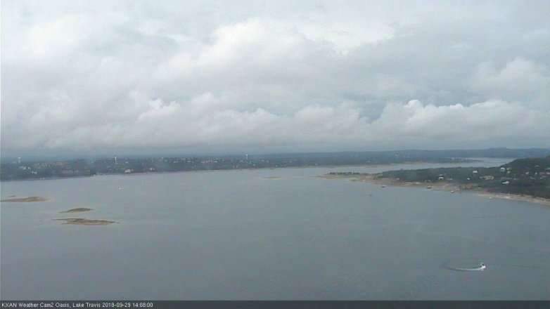 Lake Travis webcam, September 29, 2018 1:10 PM CT