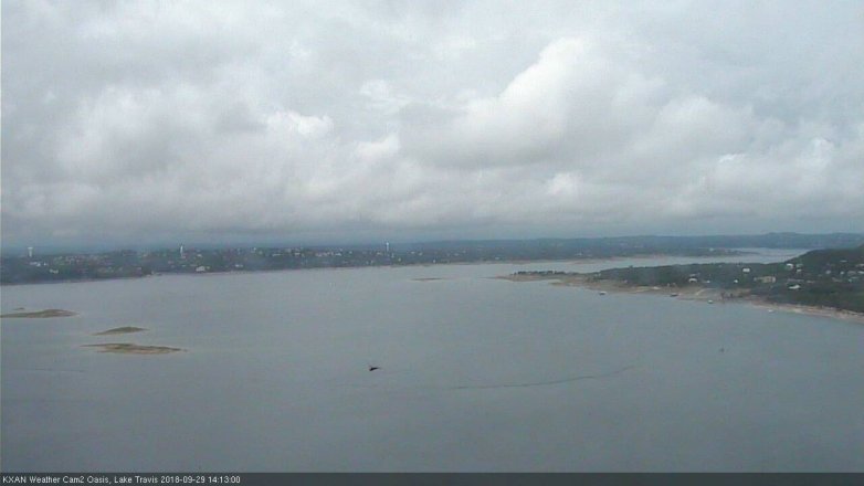Lake Travis webcam, September 29, 2018 1:15 PM CT