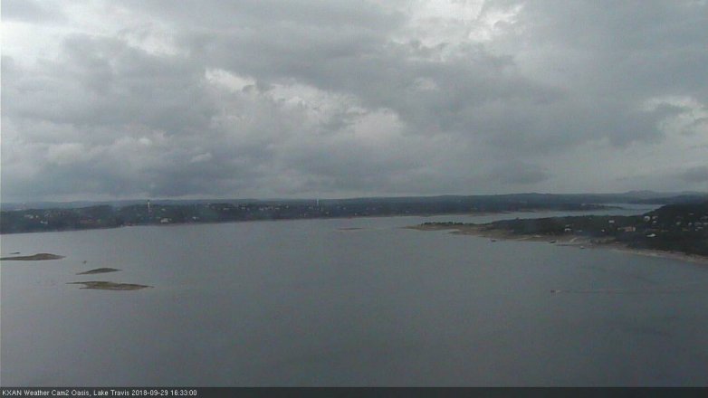 Lake Travis webcam, September 29, 2018 3:35 PM CT