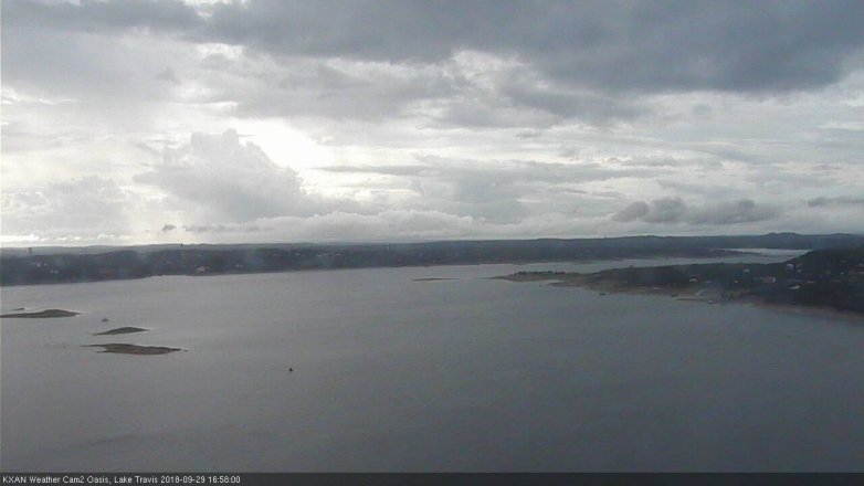 Lake Travis webcam, September 29, 2018 4:00 PM CT