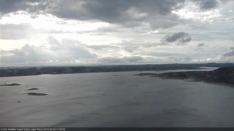 Lake Travis webcam, September 29, 2018 4:10 PM CT