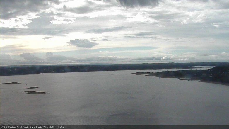 Lake Travis webcam, September 29, 2018 4:25 PM CT