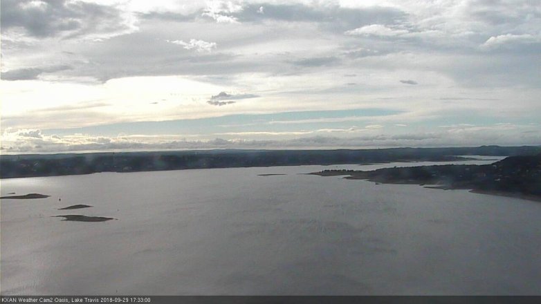 Lake Travis webcam, September 29, 2018 4:35 PM CT