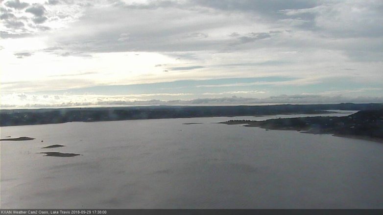 Lake Travis webcam, September 29, 2018 4:40 PM CT