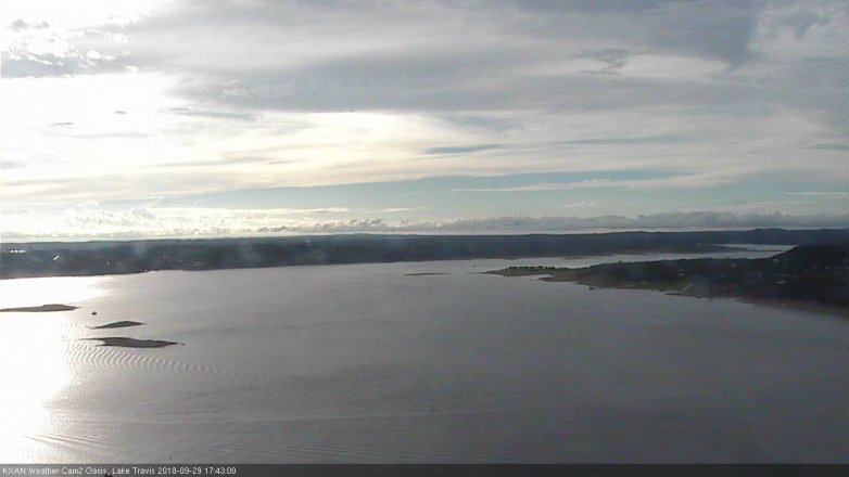 Lake Travis webcam, September 29, 2018 4:45 PM CT