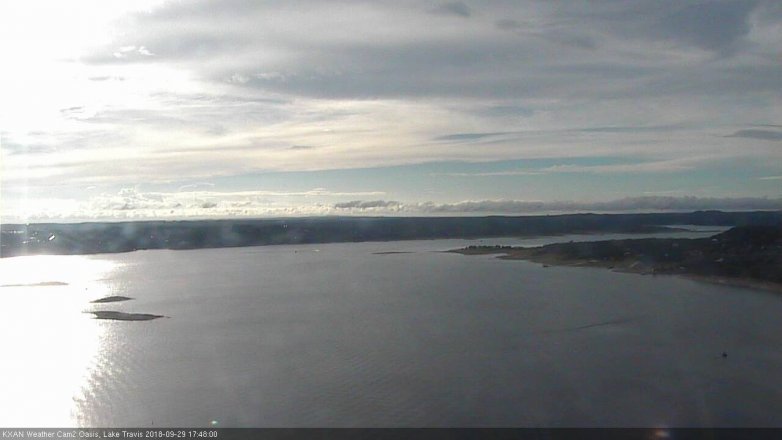 Lake Travis webcam, September 29, 2018 4:50 PM CT