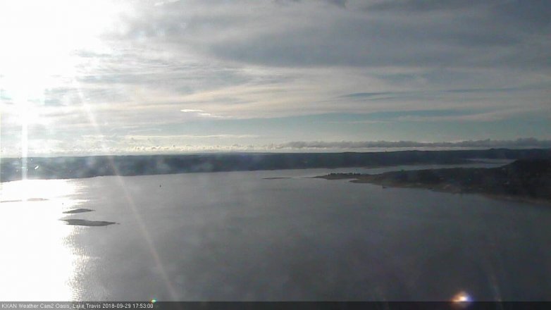Lake Travis webcam, September 29, 2018 4:55 PM CT