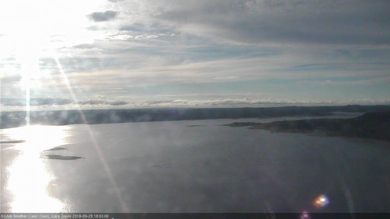Lake Travis webcam, September 29, 2018 5:05 PM CT