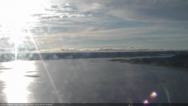 Lake Travis webcam, September 29, 2018 5:10 PM CT