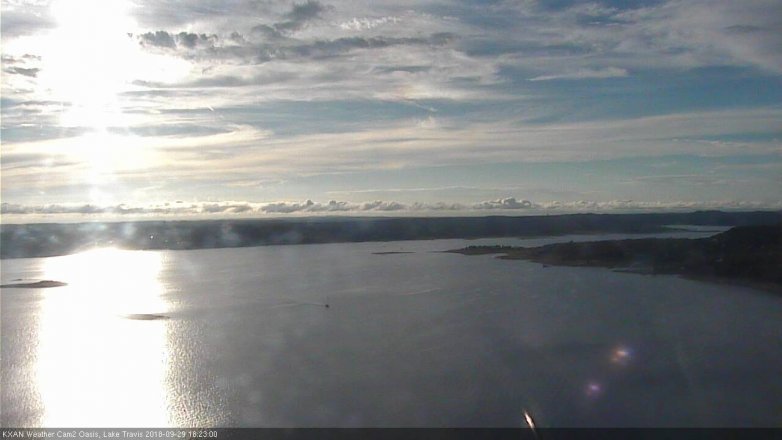Lake Travis webcam, September 29, 2018 5:25 PM CT