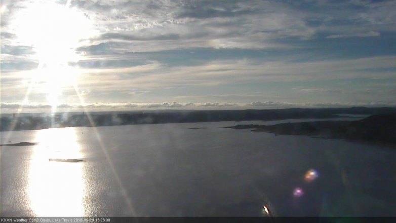 Lake Travis webcam, September 29, 2018 5:30 PM CT