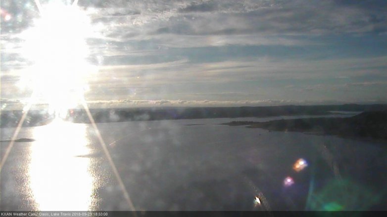Lake Travis webcam, September 29, 2018 5:35 PM CT