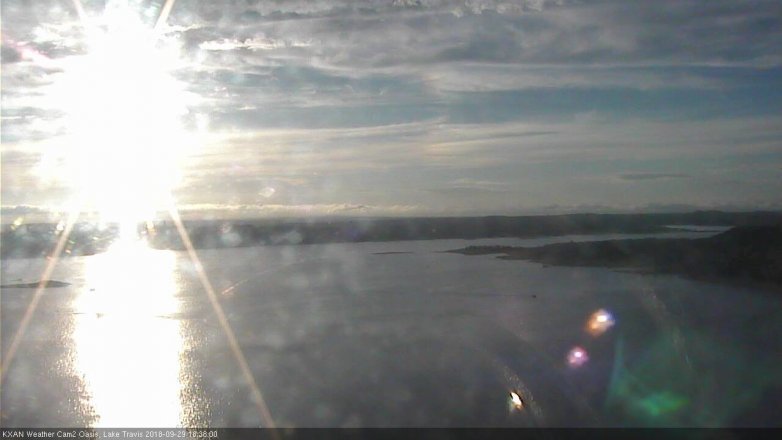 Lake Travis webcam, September 29, 2018 5:40 PM CT