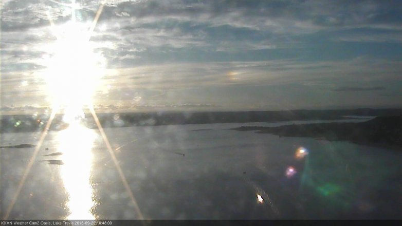 Lake Travis webcam, September 29, 2018 5:50 PM CT