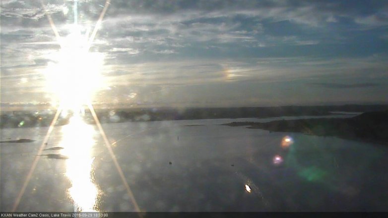 Lake Travis webcam, September 29, 2018 5:55 PM CT