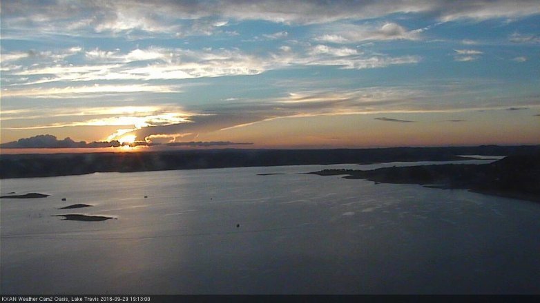 Lake Travis webcam, September 29, 2018 6:15 PM CT