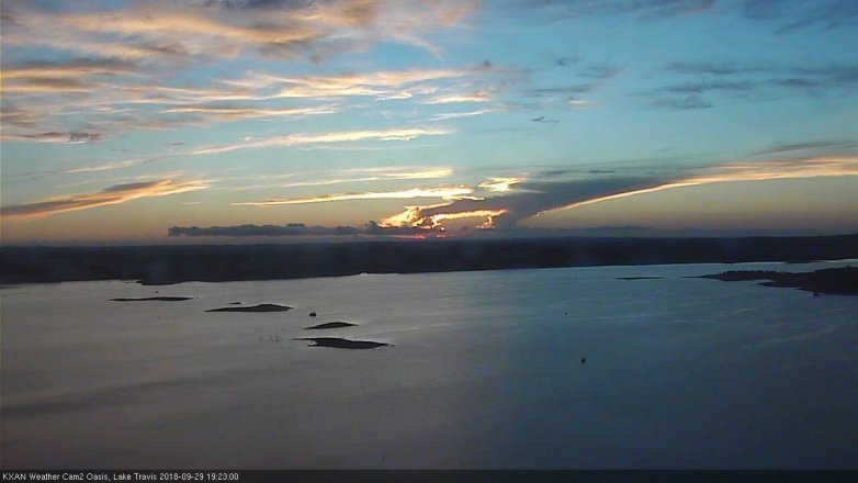 Lake Travis webcam, September 29, 2018 6:25 PM CT